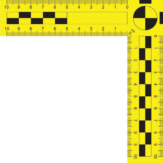 L-shape 10 × 10 cm, magnetic scale
